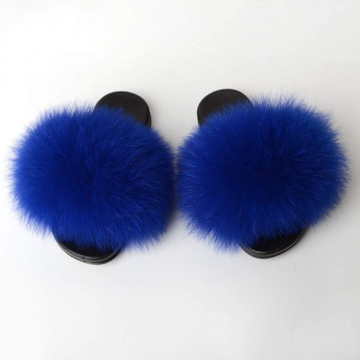 Slippers - Blue fluff